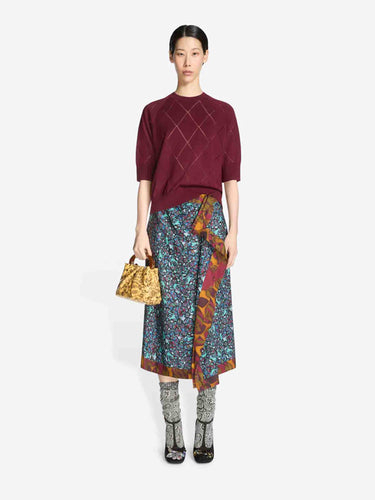 Dries Van Noten Mujer Barcelona Jersey Manga Corta color Burdeos sku 712-000616 01 - Foto 2