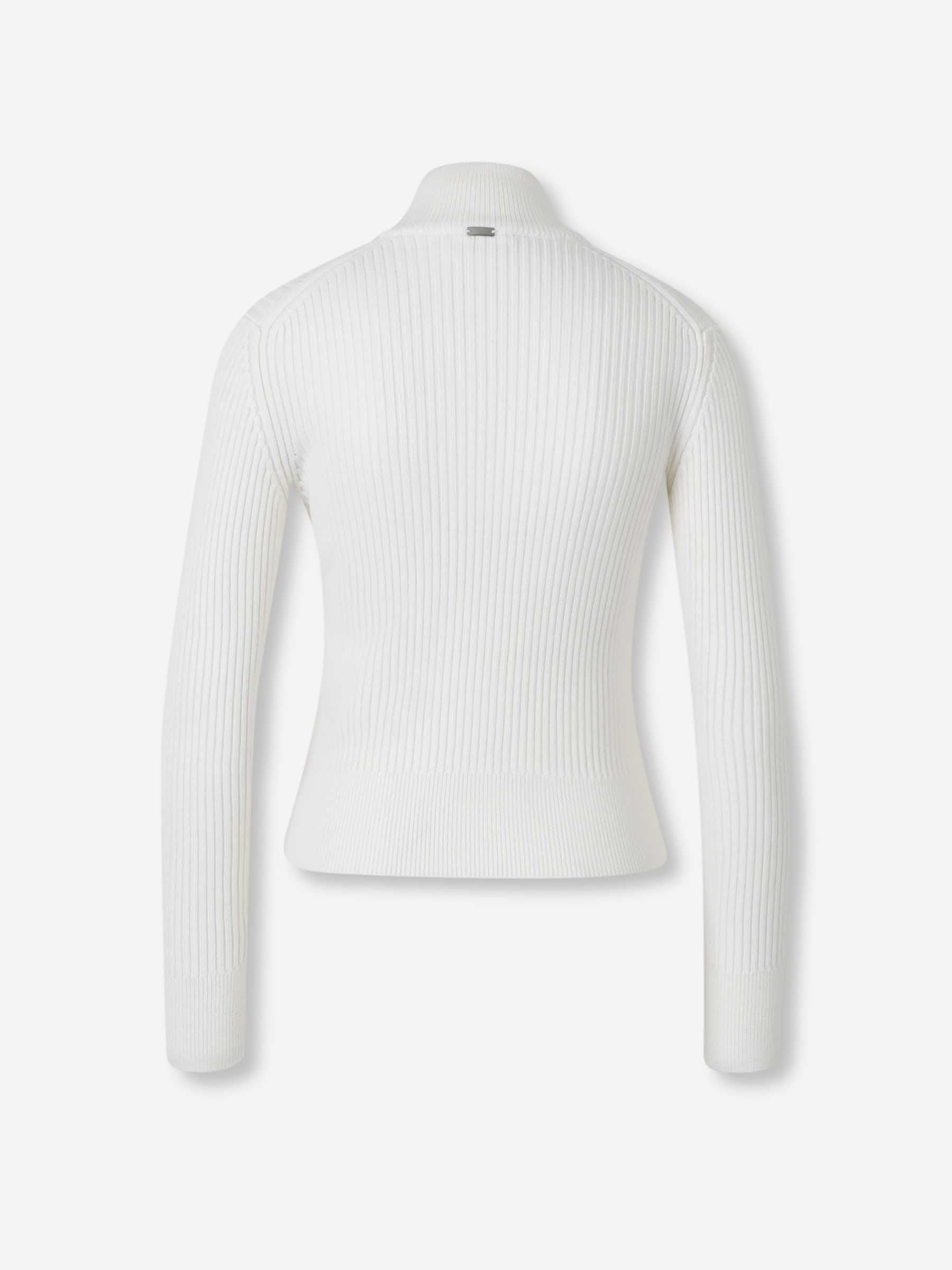 Herno Mujer Barcelona Cárdigan Cremallera Lana color Blanco sku 713-000354 01 - Foto 2