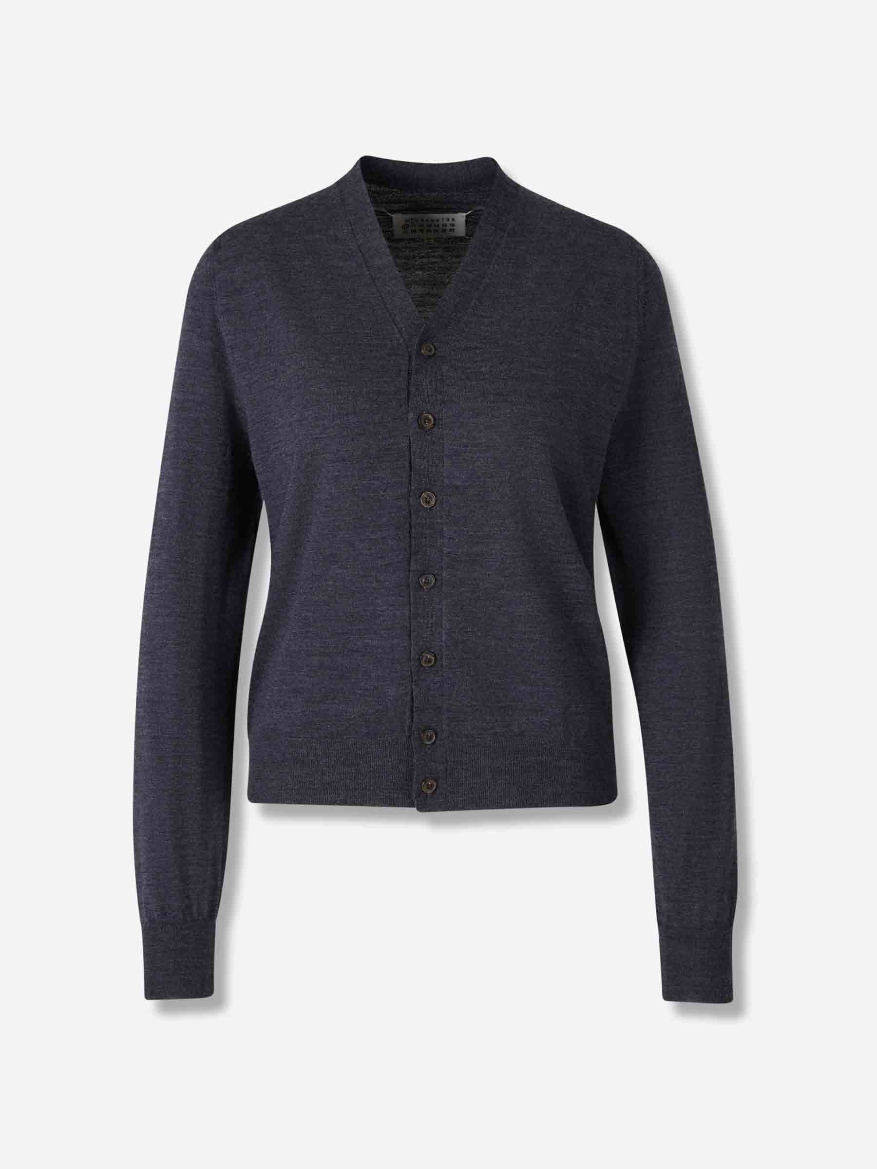 Maison Margiela Mujer Barcelona Cárdigan Punto Lana color Gris Antracita sku 713-000355 01 - Foto 1