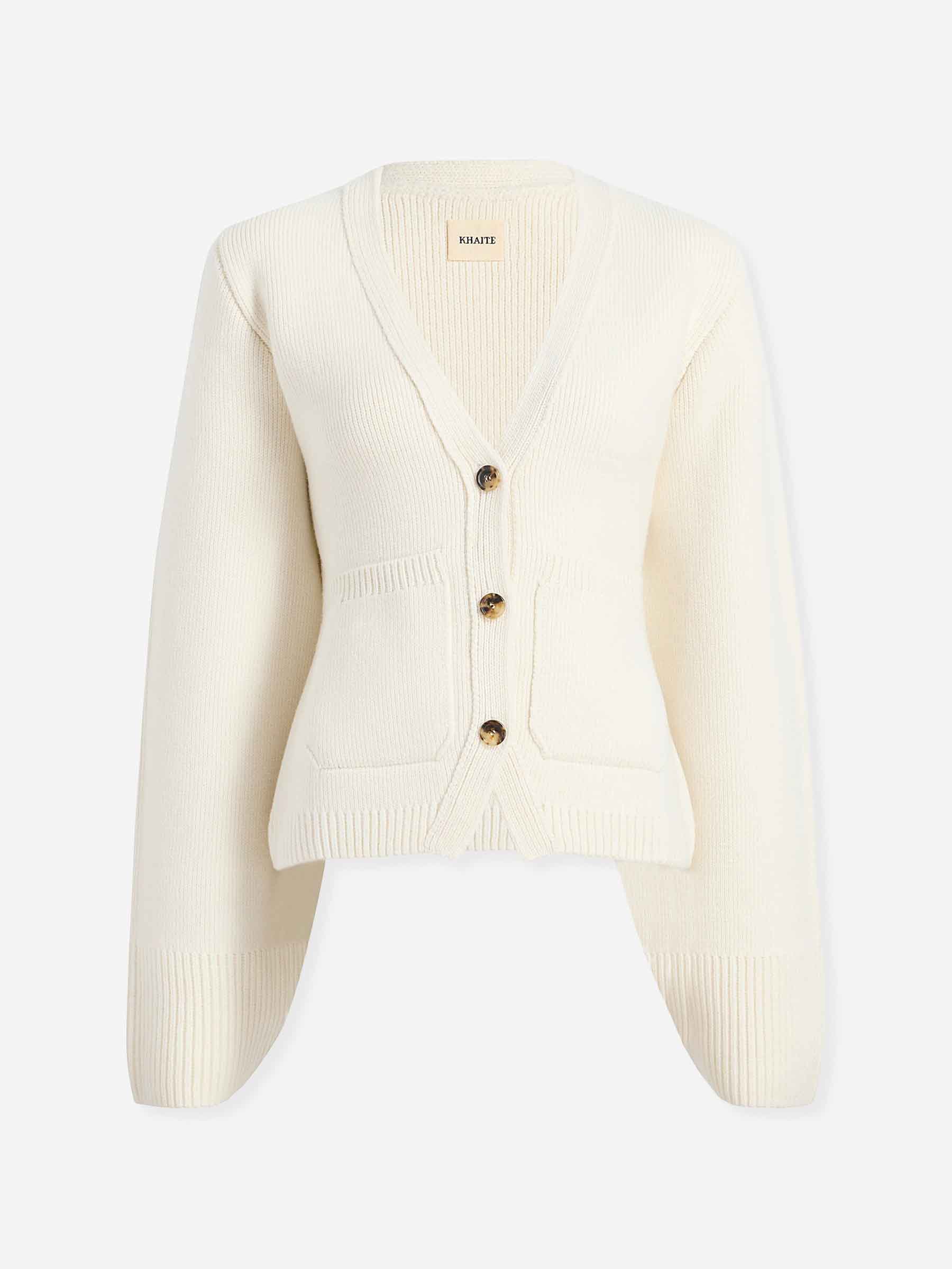 Khaite Mujer Barcelona Cárdigan Punto Cashmere color Marfil sku 713-000362 01 - Foto 1