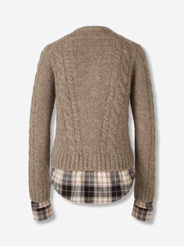 Acne Studios Mujer Barcelona Cárdigan Punto Capas color Beige sku 713-000367 01 - Foto 2