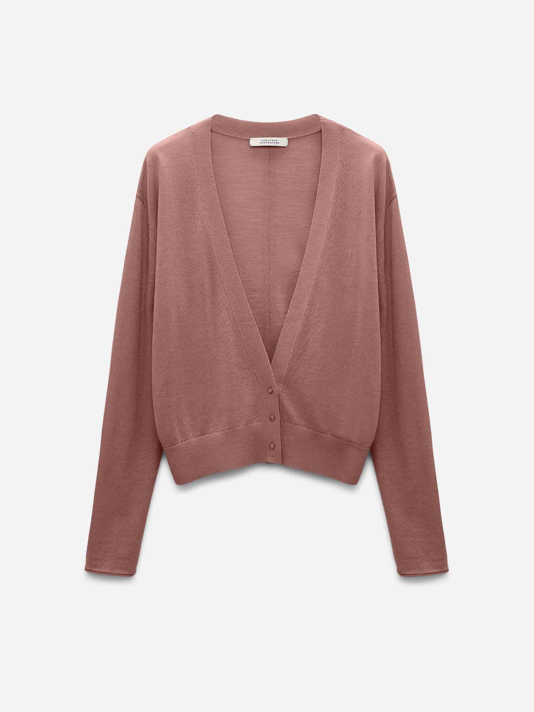Dorothee Schumacher Mujer Barcelona Cárdigan Refined Essentials color Rosa Envejecido sku 713-000373 01 - Foto 1