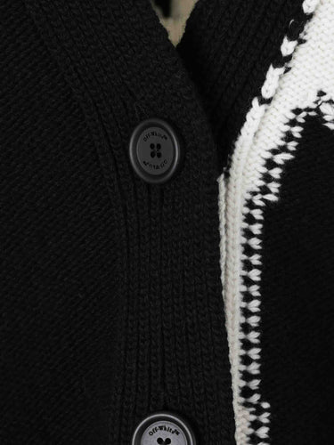 Off-White Mujer Barcelona Cárdigan Punto Lana color Negro sku 713-000376 01 - Foto 3