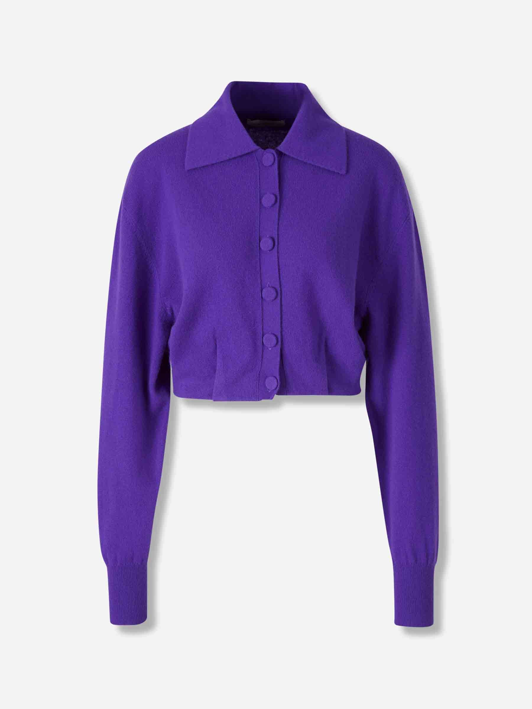 Dries Van Noten Mujer Barcelona Cárdigan Punto Cachemira color Violeta sku 713-000377 01 - Foto 1