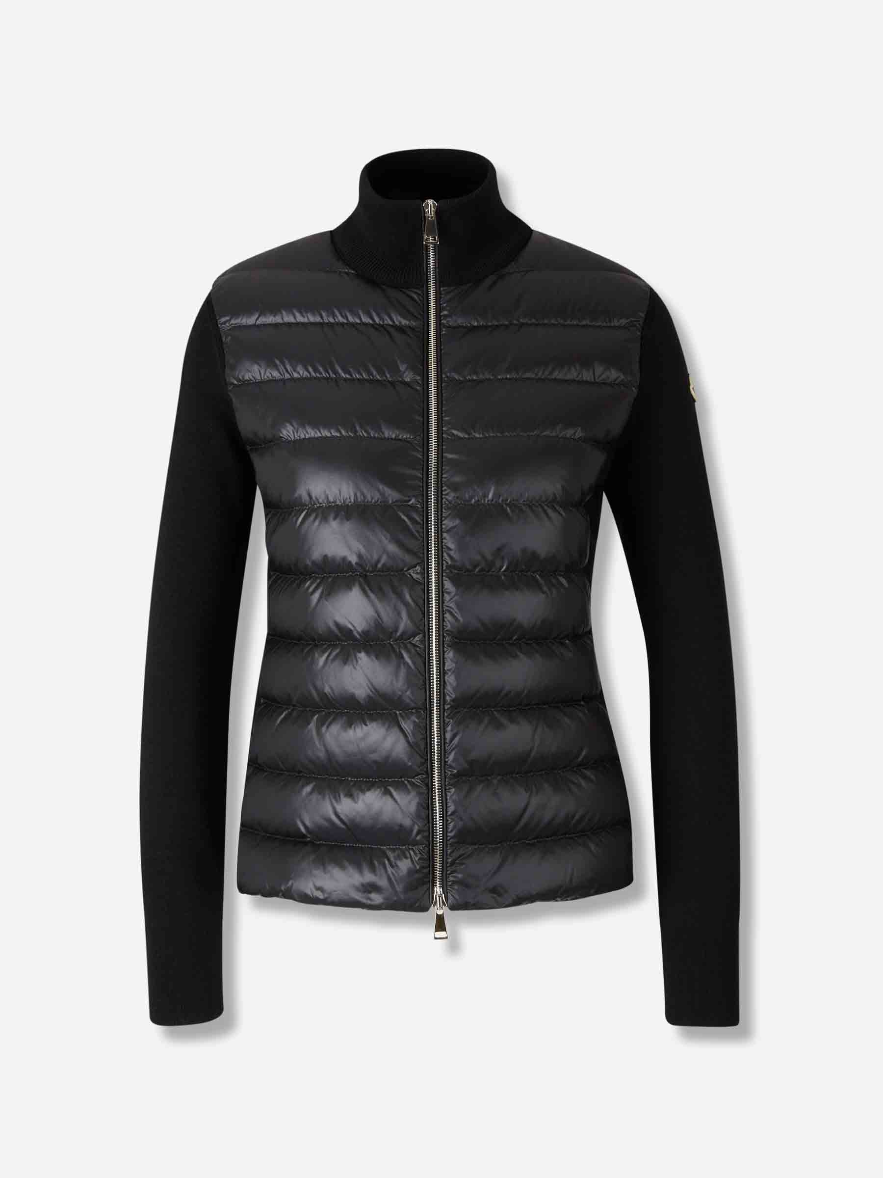Moncler Mujer Barcelona Cárdigan Cremallera Lana color Negro sku 713-000384 02 - Foto 1