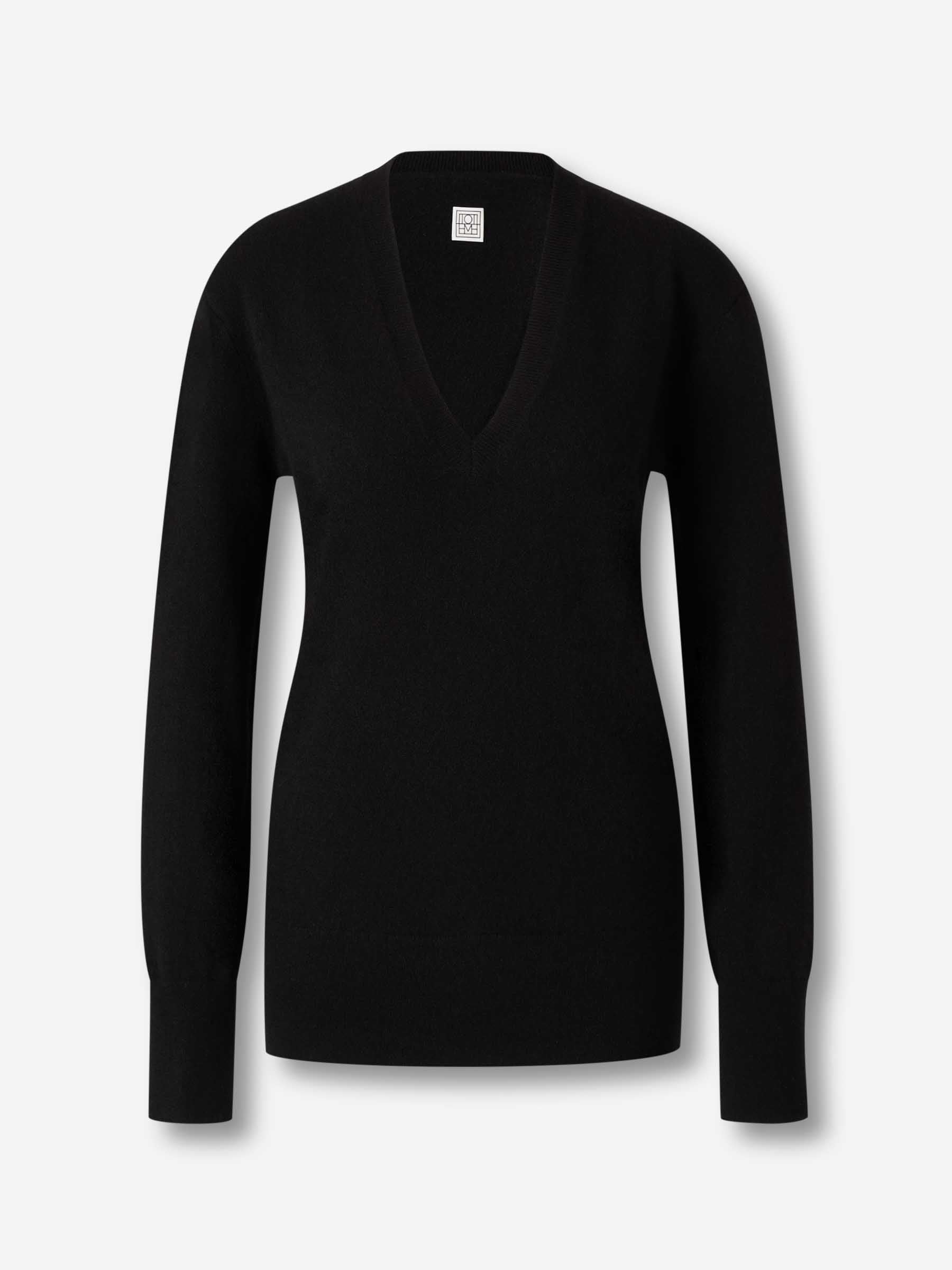 TOTEME Mujer Barcelona Jersey Cuello Pico color Negro sku 713-000388 01 - Foto 1