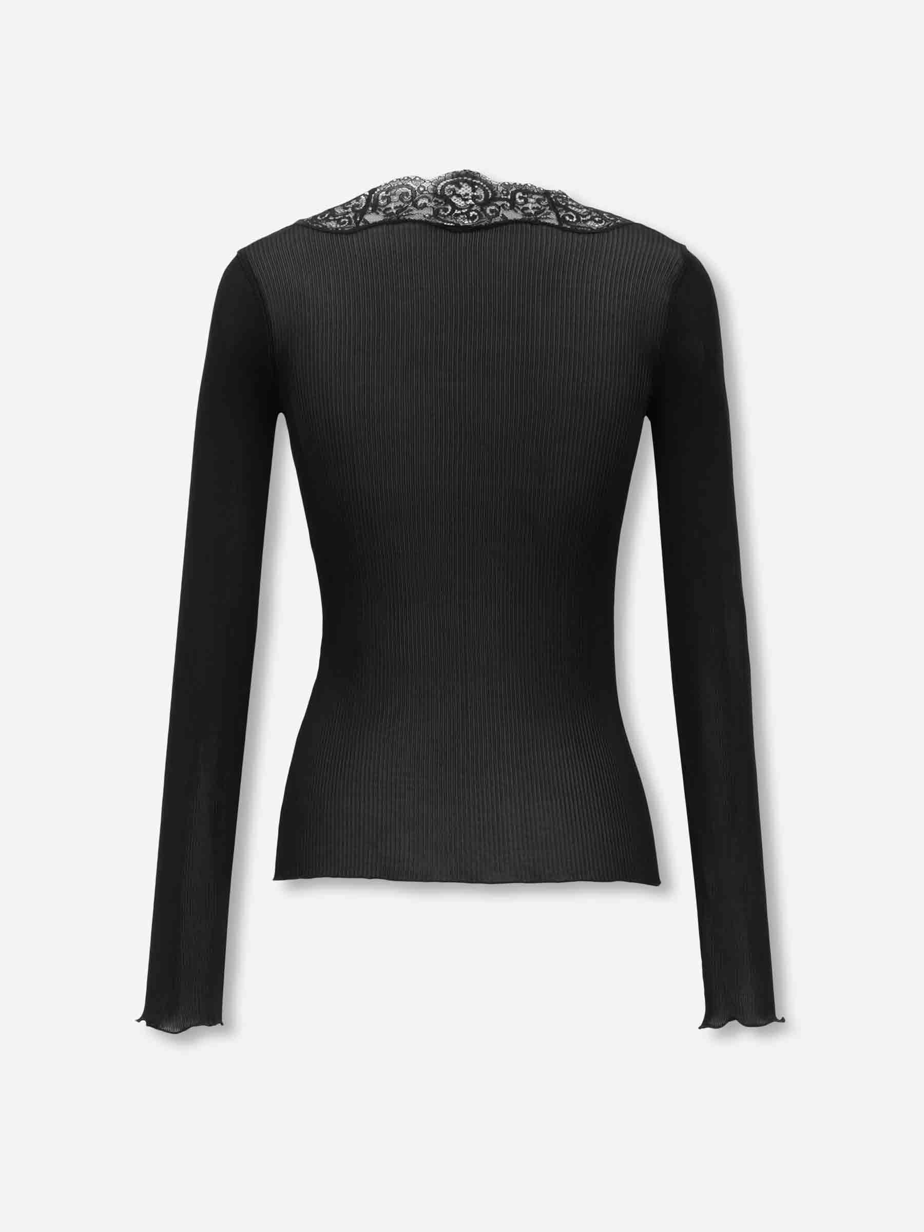 Saint Laurent Mujer Barcelona Cárdigan Encaje Seda color Negro sku 713-000400 01 - Foto 2
