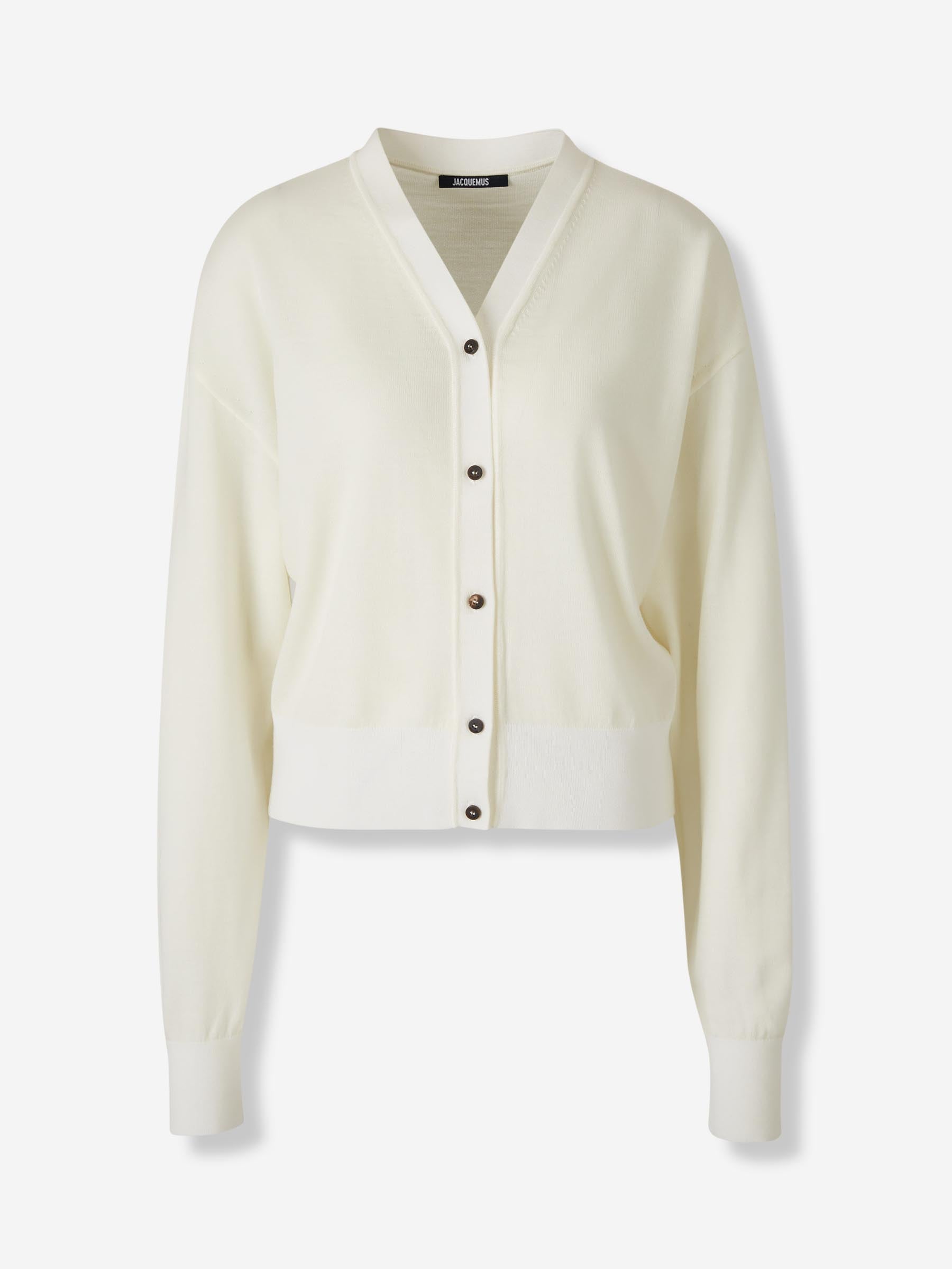 Jacquemus Mujer Barcelona Cárdigan Brode color Marfil sku 713-000403 01 - Foto 1