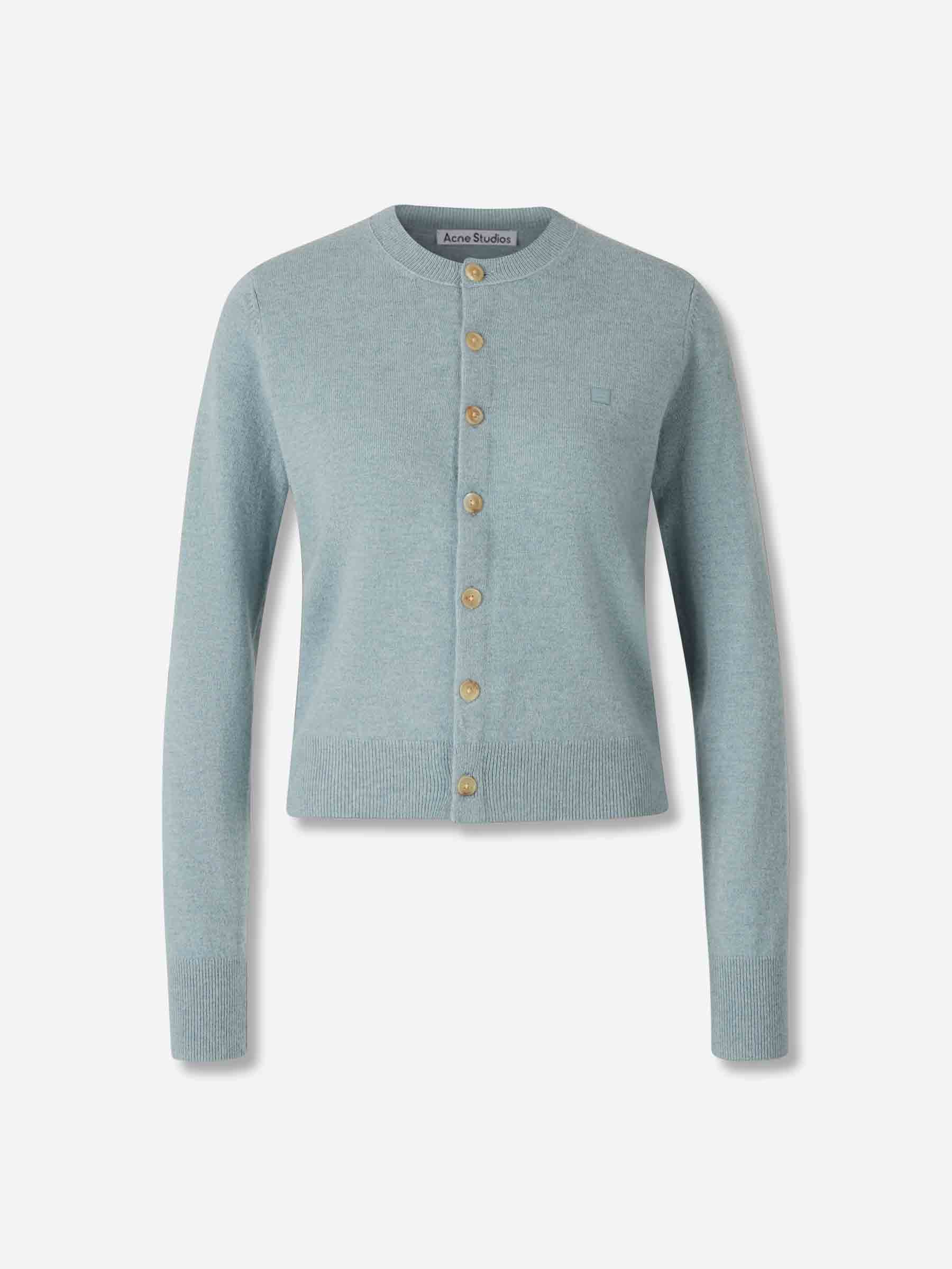Acne Studios Mujer Barcelona Cárdigan Punto Lana color Azul Celeste sku 713-000411 02 - Foto 1