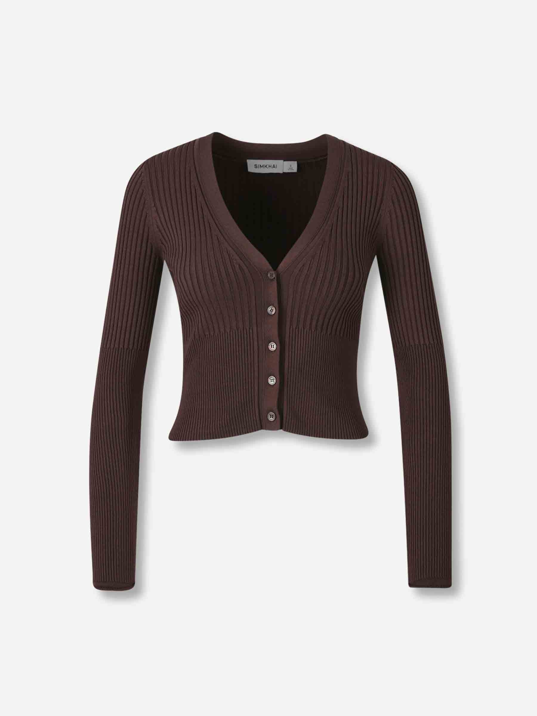 Simkhai Mujer Barcelona Cárdigan Punto Ailany color Marrón sku 713-000414 01 - Foto 1