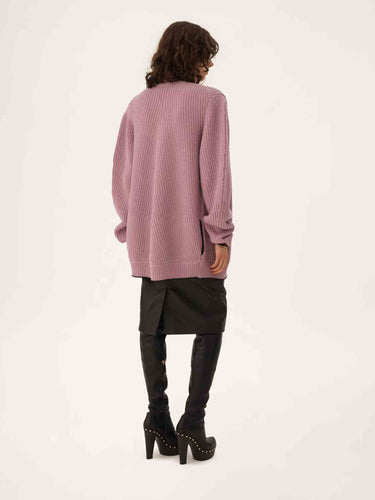 Chloé Mujer Barcelona Cárdigan Punto Lana color Rosa Envejecido sku 713-000416 01 - Foto 4