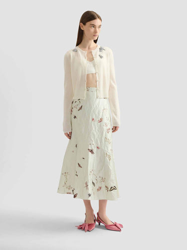 Erdem Mujer Barcelona Cárdigan Punto Adornado color Marfil sku 713-000419 01 - Foto 2