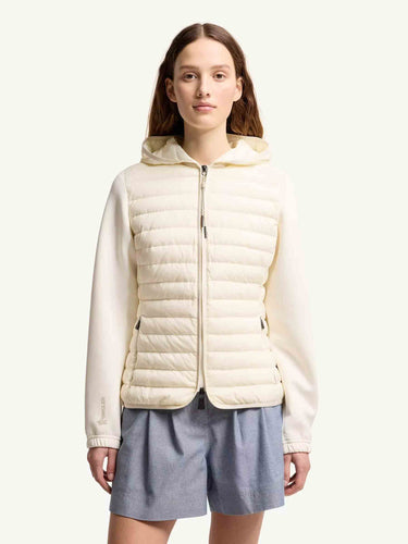 Moncler Grenoble Mujer Barcelona Cárdigan Punto Acolchado color Crema sku 713-000420 01 - Foto 2