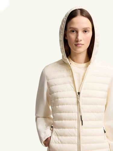 Moncler Grenoble Mujer Barcelona Cárdigan Punto Acolchado color Crema sku 713-000420 01 - Foto 3