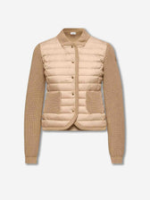 Moncler Mujer Barcelona Cárdigan Acolchado Algodón color Camel sku 713-000421 01 - Foto 1