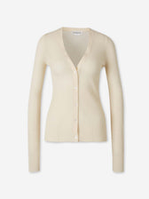 Victoria Beckham Mujer Barcelona Cárdigan Punto Algodón color Crema sku 713-000424 01 - Foto 1