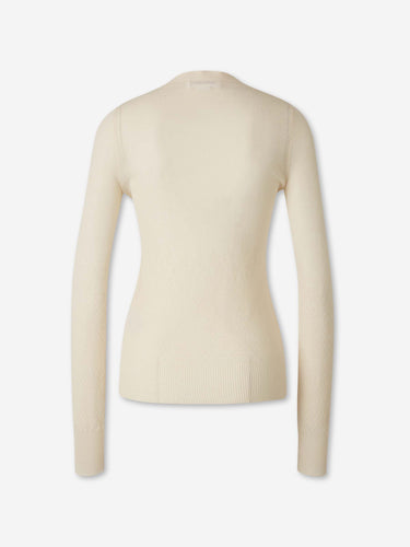 Victoria Beckham Mujer Barcelona Cárdigan Punto Algodón color Crema sku 713-000424 01 - Foto 2