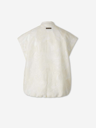 Peserico Mujer Barcelona Chaleco Bomber color Crema sku 713-000430 01 - Foto 2