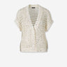Peserico Mujer Barcelona Cárdigan Calados Lentejuelas color Crema sku 713-000432 01 - Foto 1