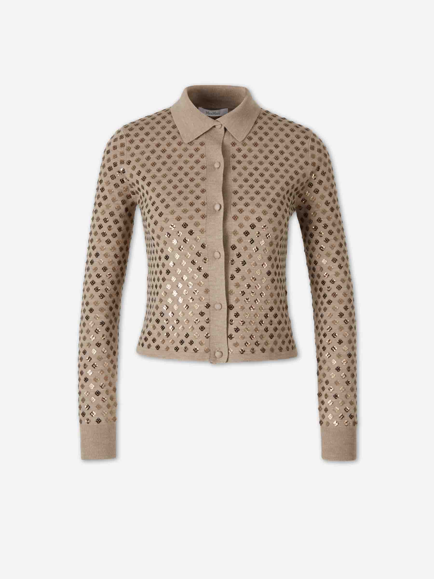 Max Mara Mujer Barcelona Cárdigan Punto Lana color Taupe sku 713-000438 01 - Foto 1