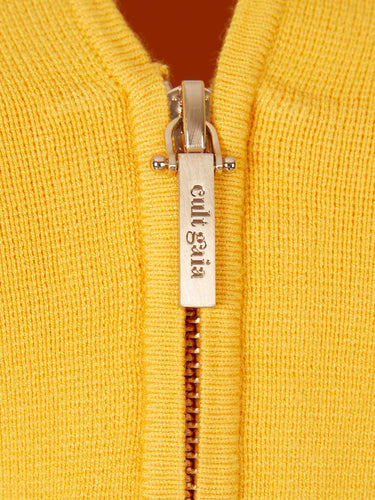 Cult Gaia Mujer Barcelona Cárdigan Punto Monroe color Amarillo sku 713-000441 02 - Foto 3