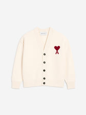 Ami Paris Mujer Barcelona Cárdigan Logo Lana color Marfil sku 713-000448 01 - Foto 1