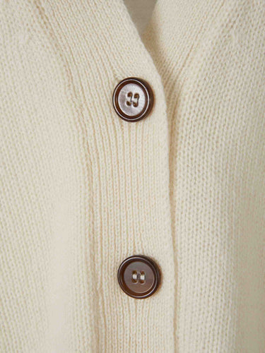 Jil Sander Mujer Barcelona Cárdigan Cashmere color Crema sku 713-000450 01 - Foto 3