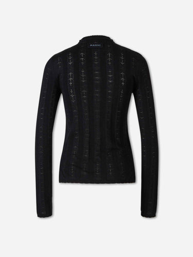 Marni Mujer Barcelona Cárdigan Punto Lazo color Negro sku 713-000451 01 - Foto 2