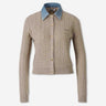 Miu Miu Mujer Barcelona Cárdigan Cuello Denim color Beige sku 713-000455 01 - Foto 1