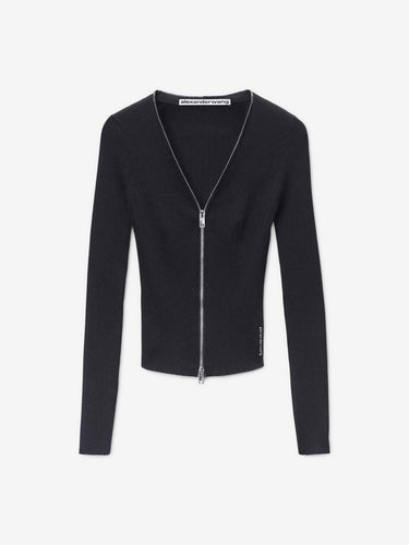 Alexander Wang Mujer Barcelona Cárdigan Punto Calado color Negro sku 713-000459 01 - Foto 1