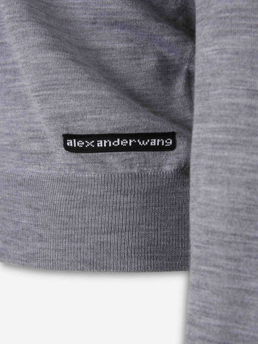 Alexander Wang Mujer Barcelona Cárdigan Fino Lana color Gris sku 713-000460 01 - Foto 4