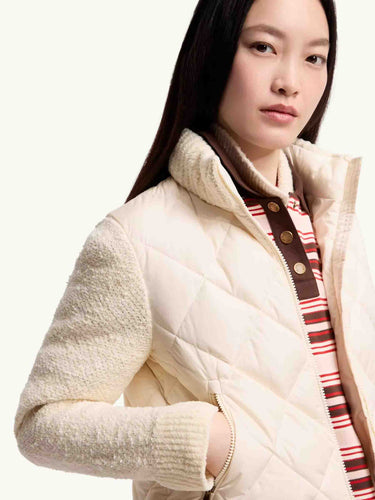Moncler Mujer Barcelona Plumífero Mangas Punto color Marfil sku 713-000468 01 - Foto 4
