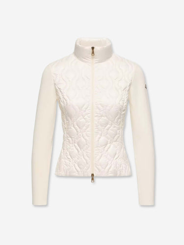 Moncler Mujer Barcelona Cárdigan Acolchado Algodón color Marfil sku 713-000469 01 - Foto 1