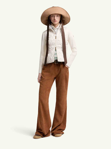 Moncler Mujer Barcelona Cárdigan Acolchado Algodón color Marfil sku 713-000469 01 - Foto 2