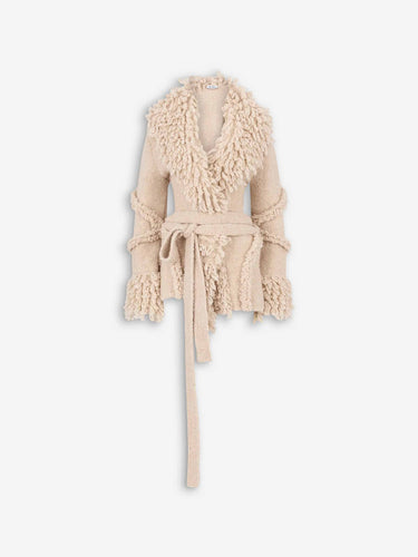 The Attico Mujer Barcelona Cárdigan Cruzado Lana color Beige sku 713-000475 01 - Foto 1