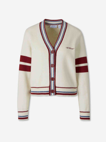 Off-White Mujer Barcelona Cárdigan Punto Lana color Blanco sku 713-000488 01 - Foto 1