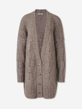 Ely Ely Mujer Barcelona Cárdigan Cuadros color Taupe sku 713-000490 01 - Foto 1