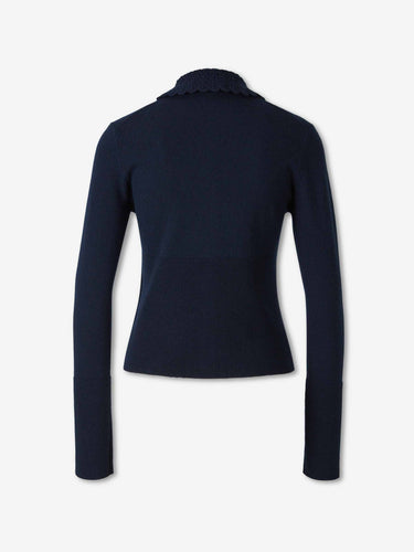 Chloé Mujer Barcelona Cárdigan Punto Lana color Azul Marino sku 713-000493 01 - Foto 2