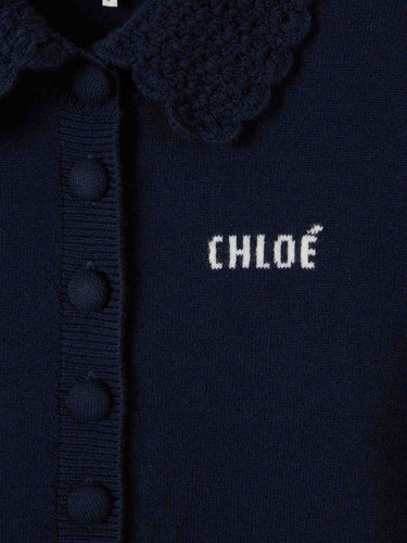 Chloé Mujer Barcelona Cárdigan Punto Lana color Azul Marino sku 713-000493 01 - Foto 3