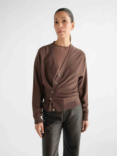 Lemaire Mujer Barcelona Cárdigan Retorcido Multiposición color Marrón sku 713-000496 01 - Foto 2