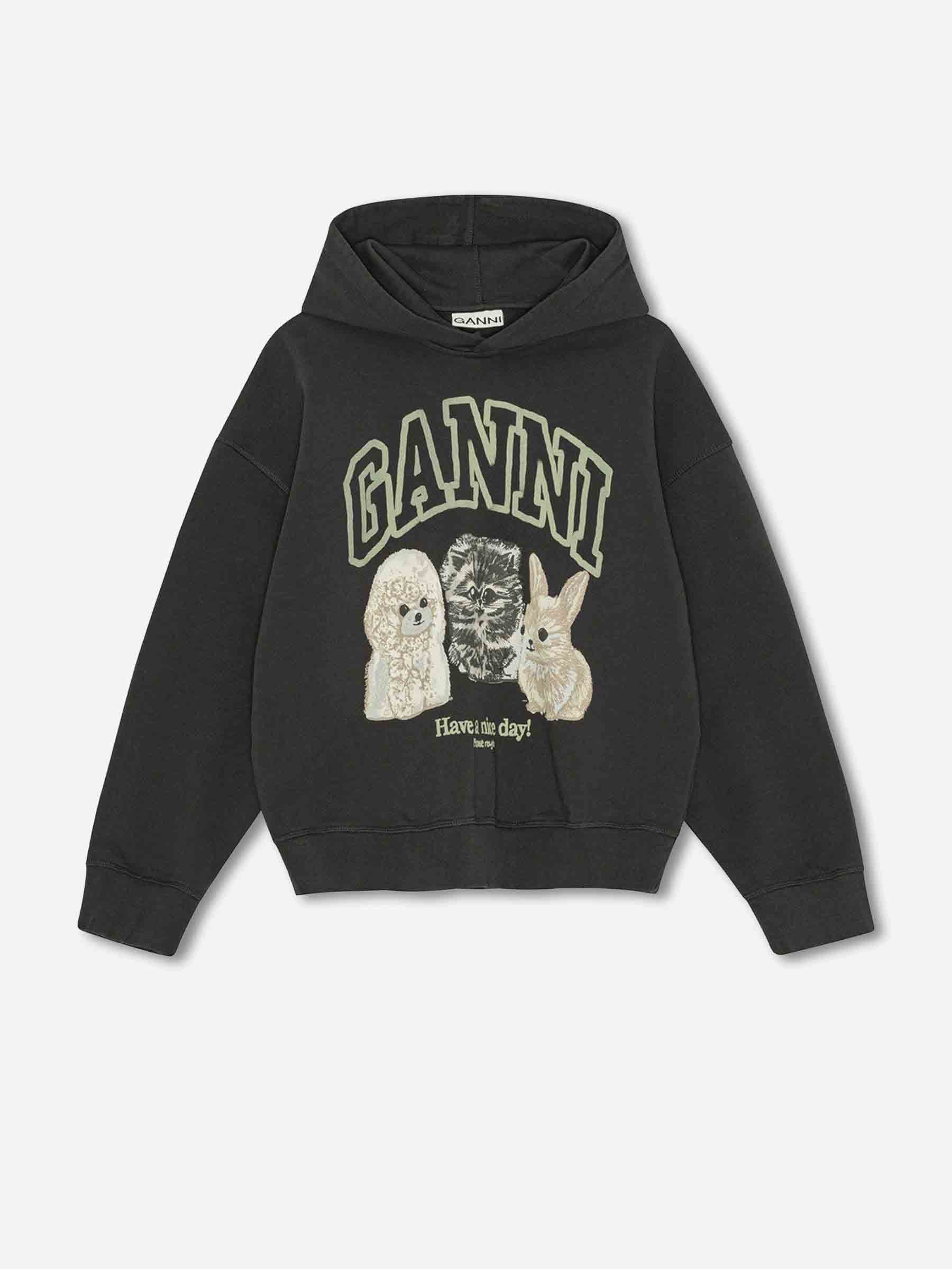 Ganni Mujer Barcelona Sudadera Capucha Estampado color Gris Antracita sku 715-000196 01 - Foto 1