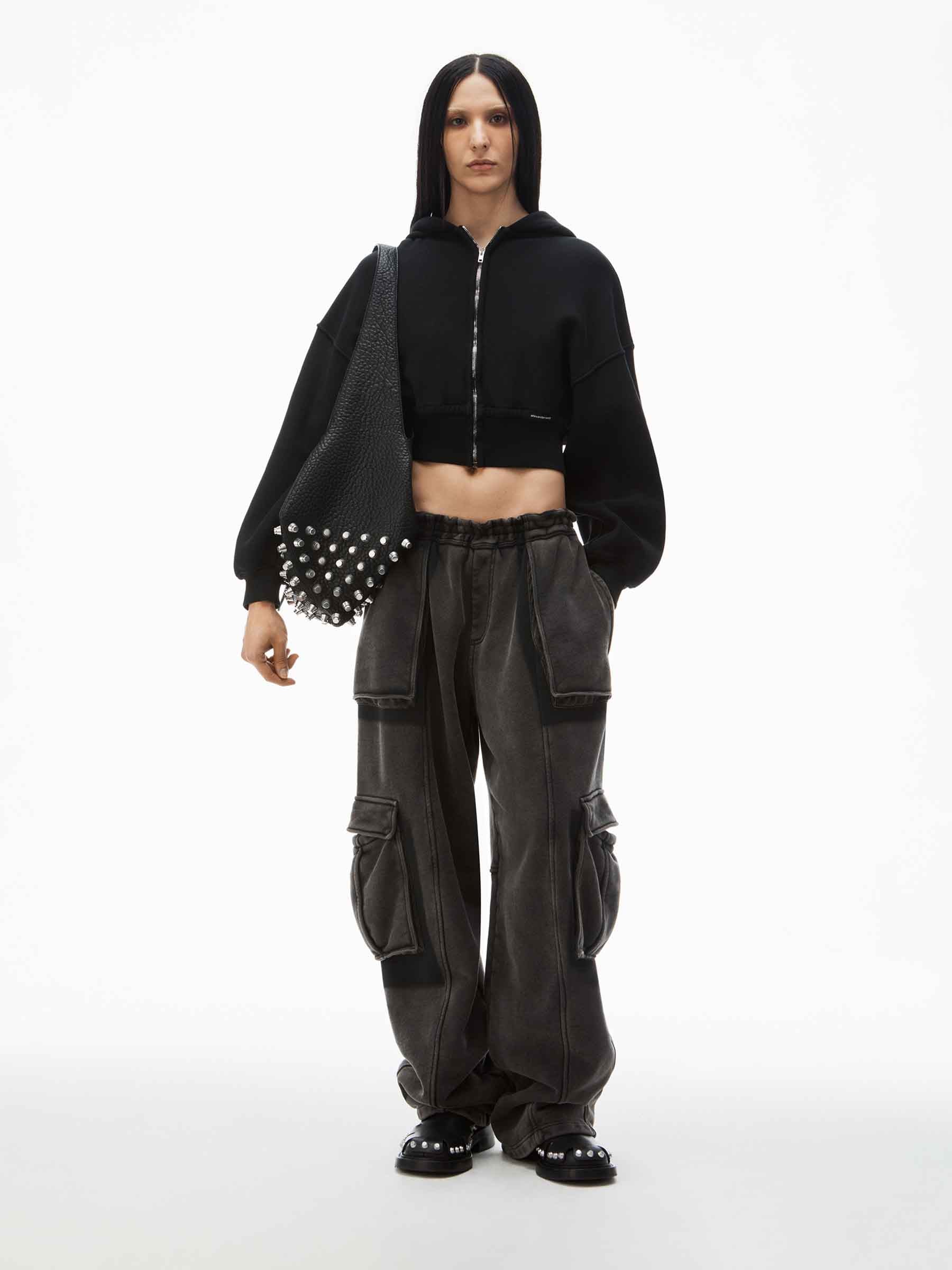 Alexander Wang Mujer Barcelona Sudadera Capucha Cremallera color Negro sku 715-000206 01 - Foto 2