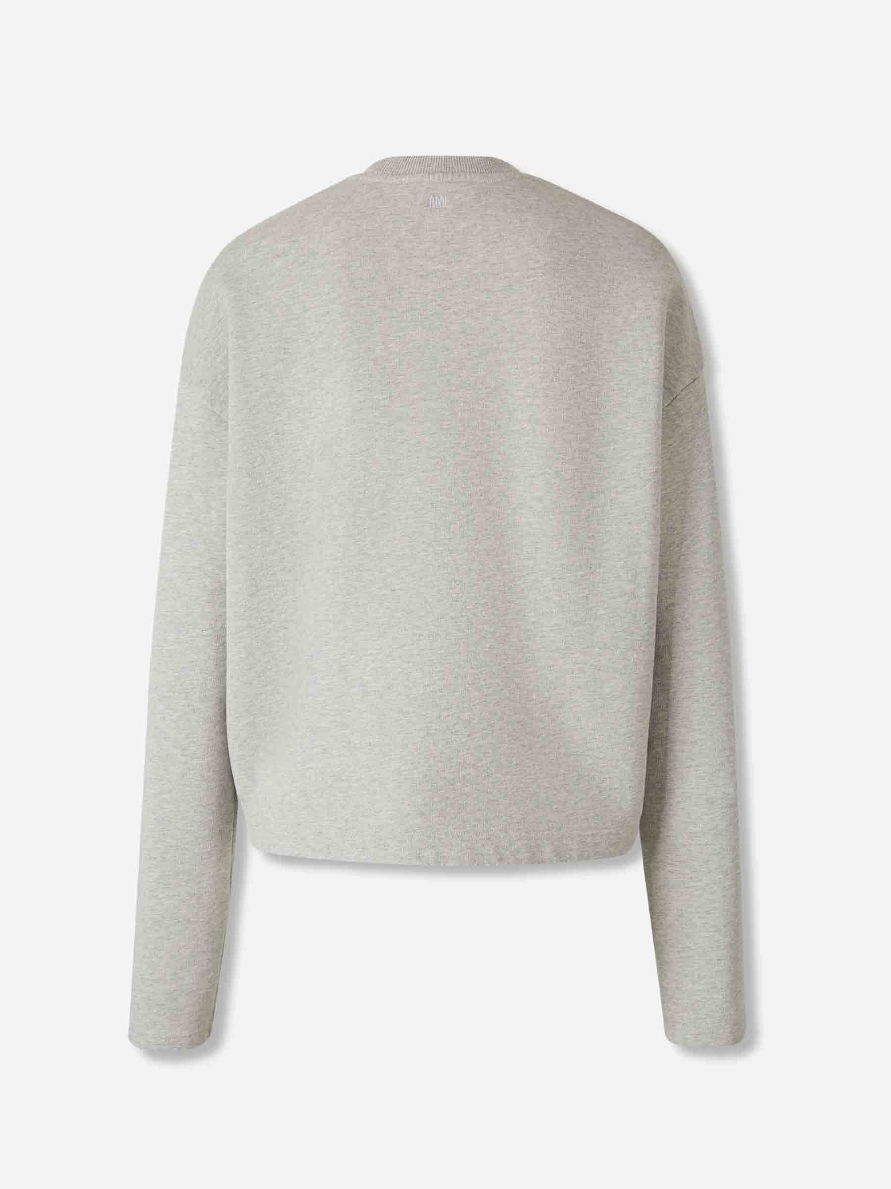 Ami Paris Mujer Barcelona Sudadera Cuello Redondo color Gris sku 715-000210 02 - Foto 2
