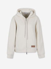 Moncler Mujer Barcelona Sudadera Capucha Cremallera color Marfil sku 715-000225 01 - Foto 1
