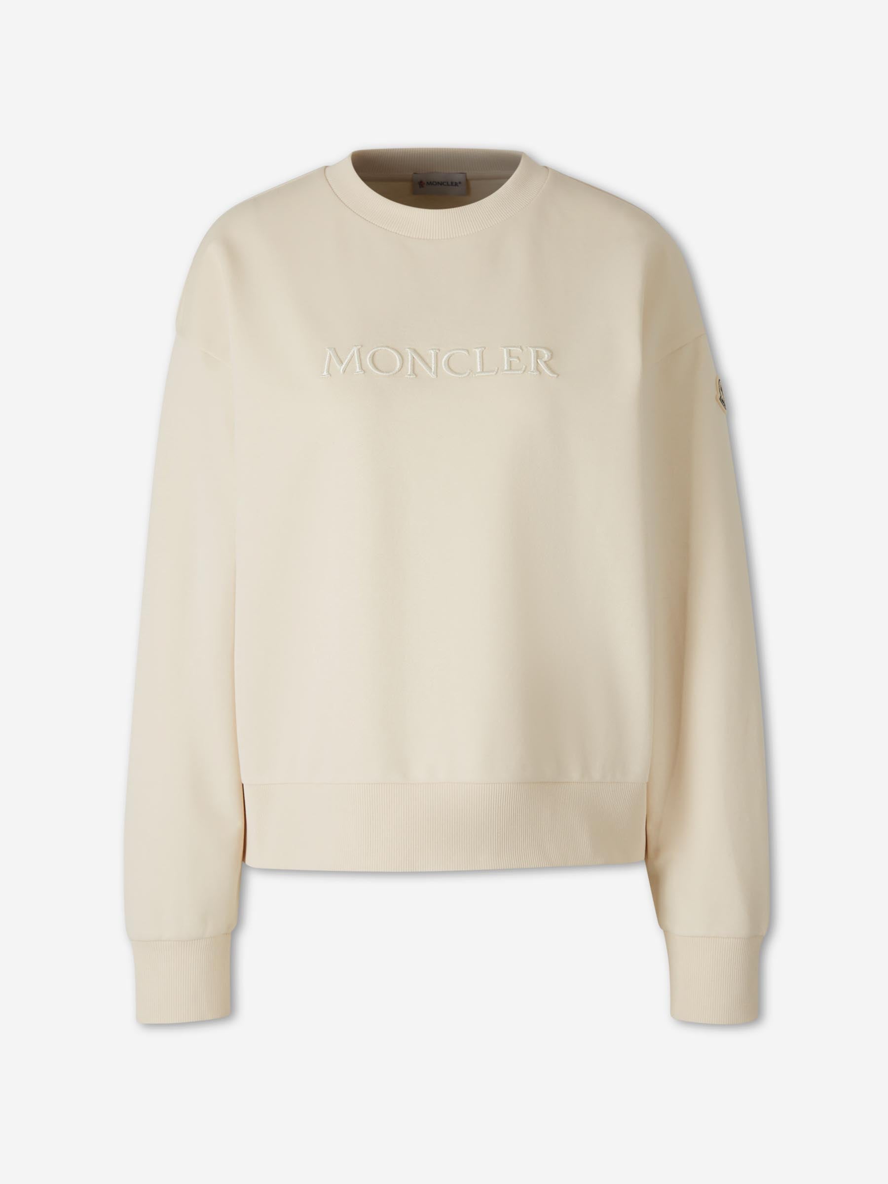 Moncler Mujer Barcelona Sudadera Cuello Redondo color Beige sku 715-000226 01 - Foto 1