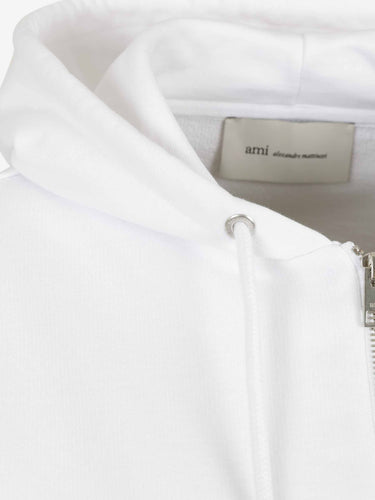 Ami Paris Mujer Barcelona Sudadera Capucha Cremallera color Blanco sku 715-000236 01 - Foto 4