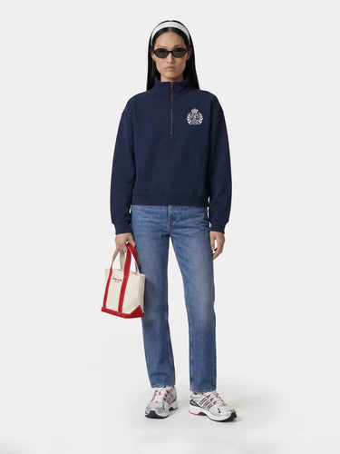 Sporty & Rich Mujer Barcelona Sudadera NY Crest color Azul Marino sku 715-000252 01 - Foto 2