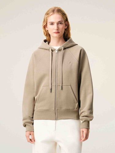 Ami Paris Mujer Barcelona Sudadera Cremallera Capucha color Camel sku 715-000255 01 - Foto 2