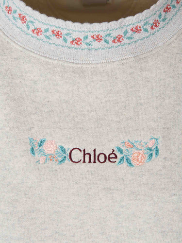 Chloé Mujer Barcelona Sudadera Logo Bordado color Gris sku 715-000258 01 - Foto 3