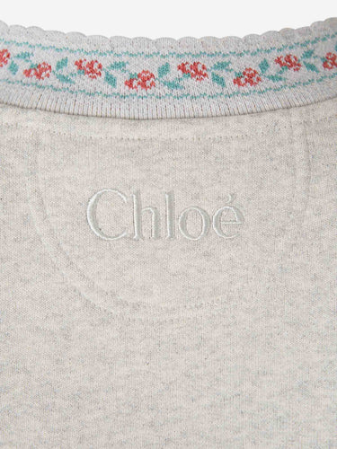 Chloé Mujer Barcelona Sudadera Logo Bordado color Gris sku 715-000258 01 - Foto 5